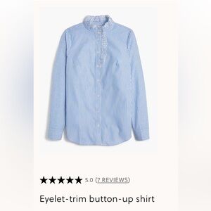 J. Crew eyelet trim button up